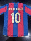 Ronaldinho Signed FC Barcelona #10 Soccer Jersey - Beckett BAS Authenticated