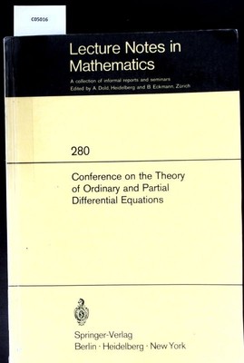 Conference on the Theory of Ordinary and Partial Differential Equations. Held in