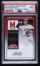 2015 Panini Contenders College Ticket Brandon Lowe #39 PSA 9 MINT Auto tj0