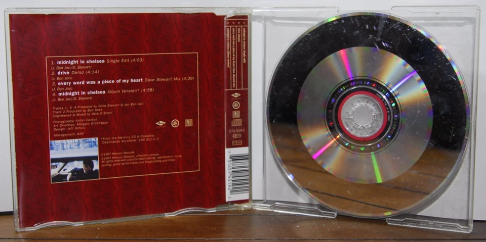 Maxi - CD _ JBJ Records - Midnight in chelsea - Jon Bon Jovi - Zustand EX (1146) - Bild 4 von 4