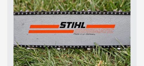 STIHL DUROMATIC Decal for Chain Saw Guide Bar, Black, Orange 6-1/2" long, CS110 - Picture 2 of 4