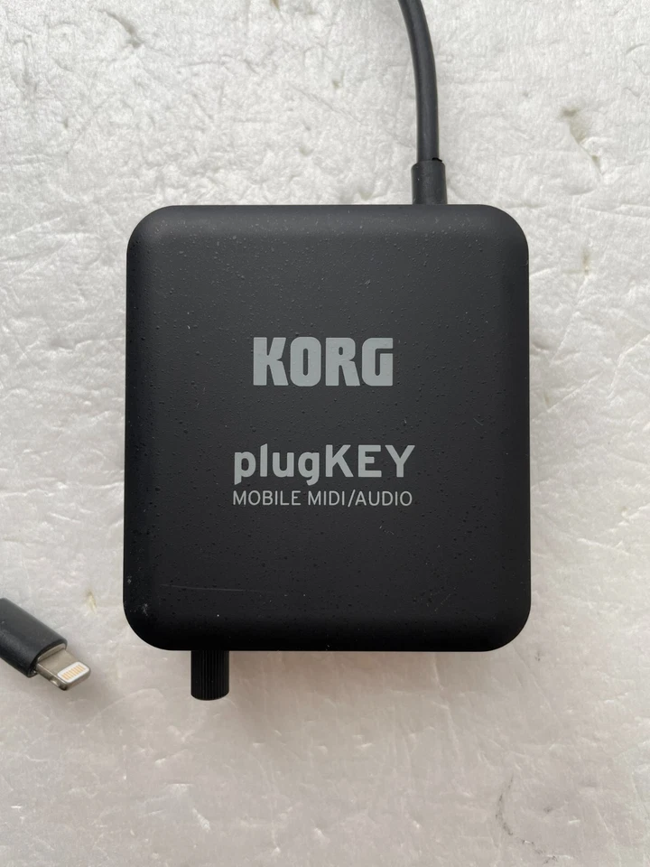 Korg PlugKEY Mobile MIDI Audio Lightning Interface Black Used from Japan - Image 3 of 4