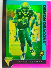 Jamie Newman 2021 Chronicles Draft Picks Flux Pink Prizm Holo Rookie Card #247