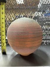 Nicholas Bernard Signed Eames Era Yellow Ceramic Studio Pottery Vase 9”LARGE A16