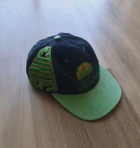 Vintage Spalding Supersonics Hat Mens Cap NBA Basketball Cotton Collectable - Picture 2 of 18