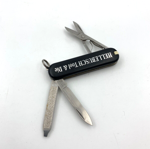 Victorinox Classic Black Swiss Army Knife Hellebusch Tool & Die Logo - Picture 4 of 5