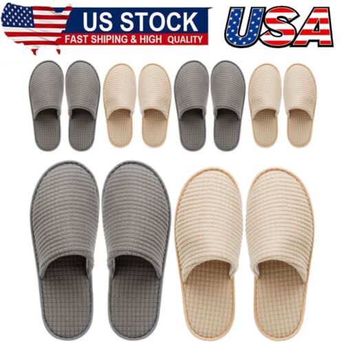Spa Slippers,Non Slip Disposable Slippers For Guest,Washable Reusable Indoor