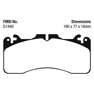 Pastillas de freno delanteras EBC DP31867C Redstuff cerámica bajo polvo para 13-17 Lexus LS460 Foto 3 de 4