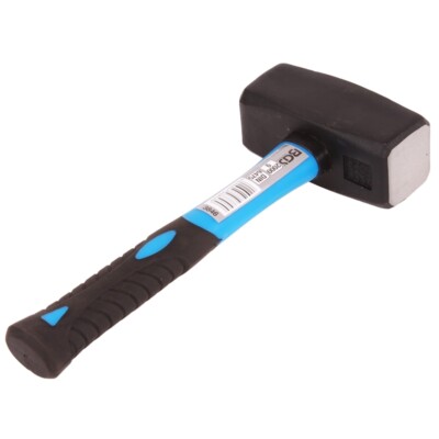 BGS FÄUSTEL HAMMER 2000g FAUSTHAMMER PLATTENHAMMER 2 Kg FEUSTEL HAMMER mit GUMMI