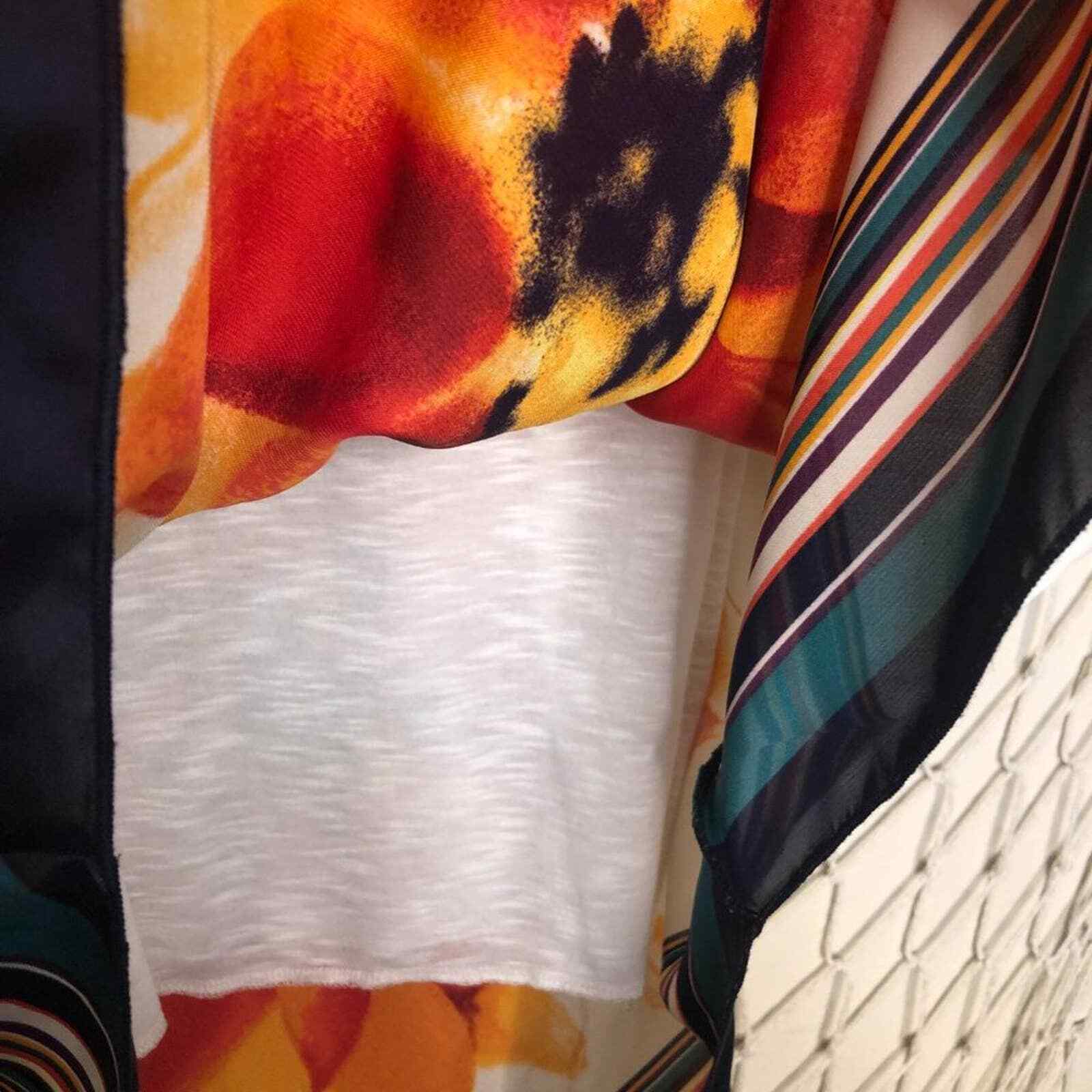 Vintage 1990s MIND CODE Graphic Flower Scarf Dres… - image 4