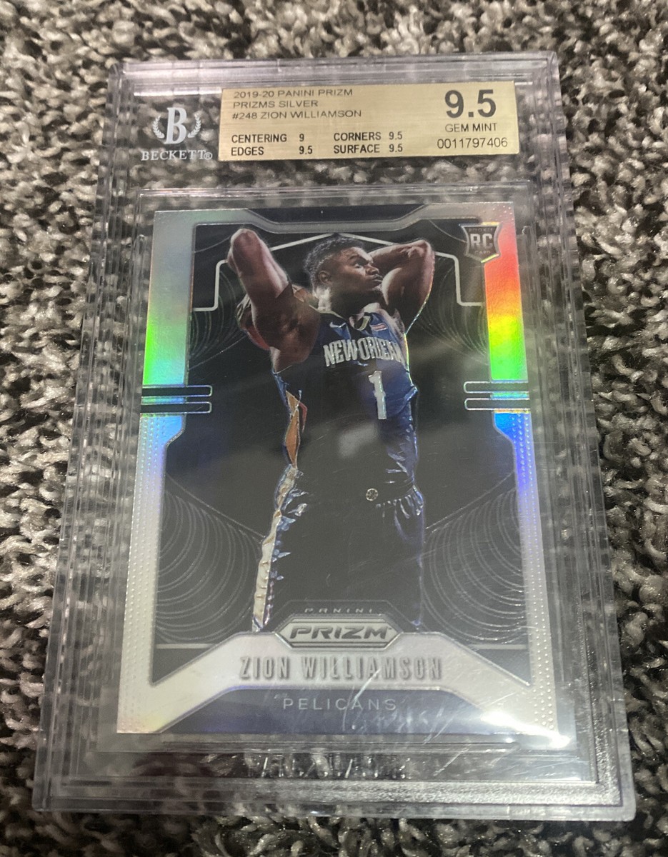 ZION WILLIAMSON SILVER PRIZM 2019-20 BGS 9.5 PANINI PRIZM ROOKIE