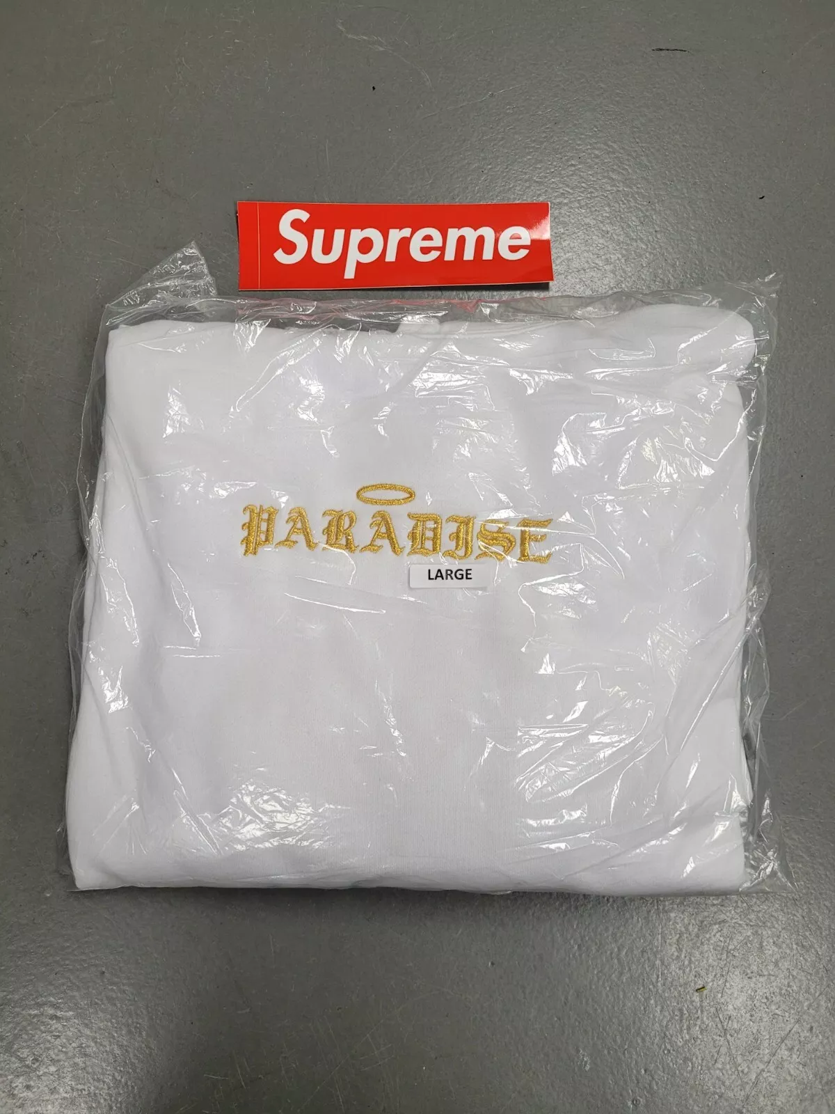 Sweat shirt à capuche Paradise Halo Skull taille L blanc supreme sea pablo