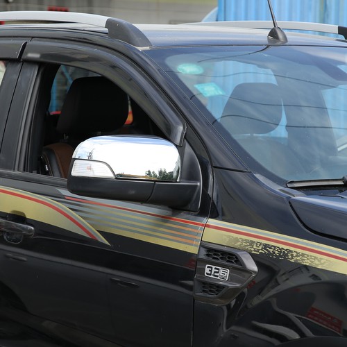 Chrome SIDE MIRROR COVERS For Ford Ranger- PX PX2 PX3 XL XLT XLS Wildtrak 11-21 - Picture 5 of 12