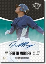 GARETH MORGAN 2014 Rize Rookie Autograph BLACK BLANK BACK Auto RC 1/1