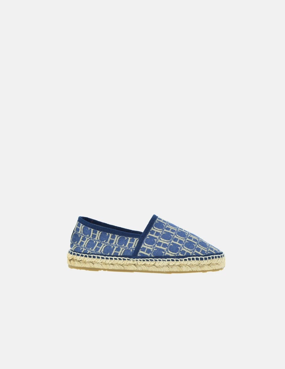 Espadrilles 36 Ch Carolina Herrera Caracas Texas Blue Ch New Size