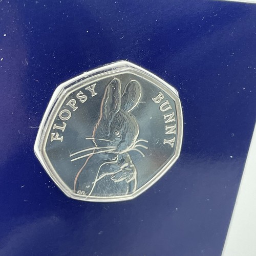 Moneta 50p Flopsy Bunny 2018 BUNC sigillata controllo cambio West Minster 50 pence A - Foto 14 di 20