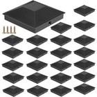 4x4 Fence Post Caps 3.5"x3.5" + Screws Waterproof Plastic Deck Post Cap Protect