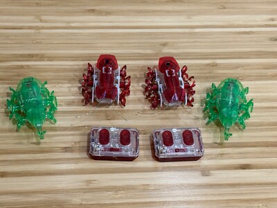 Lot Hex Bug Robotic Creatures Red Fire Ant x2 Green Scorpions x2 Remote Control