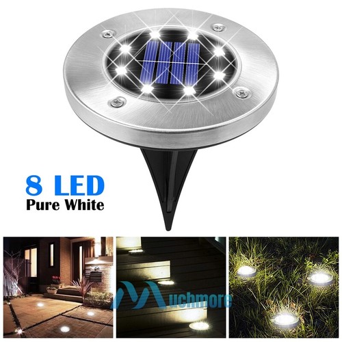 LED Solar Ground Light Outdoor Disk Buried Lighting Landscape Garden Yard Lawn - Picture 12 of 84
