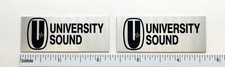University Sound Speaker Grill Badges Metal Pair Custom Made Aluminum