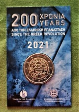 GRECIA 2021 200 ANNI DALLA RIVOLUZIONE Moneta 2 Euro commemorativa coincard FDC