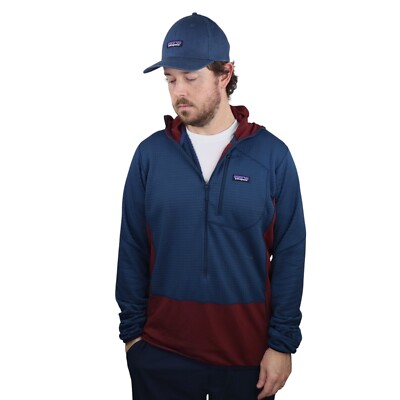 Patagonia R1 Techface Fleece Full Zip Hoody Jacket Mens XL Blue
