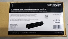 NEW StarTech 2U Horizontal Finger Product Rack Cable Management Panel with Cover