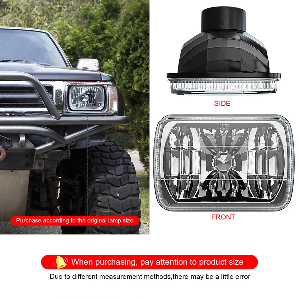 Par de faros LED de haz sellado para camión comercial Sterling LT9500 7x6" 5X7" Foto 3 de 4