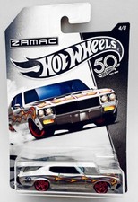 Hot Wheels 2018 50th Anniversary ZAMAC Flames 4 '70 Buick GSX 1970 1:64 FRN27