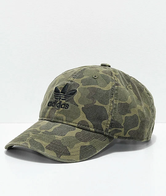 Men\'s Adidas Originals Black Trefoil Forest Camo Hat Cap  [C153-141321C/OSFM] | eBay | 