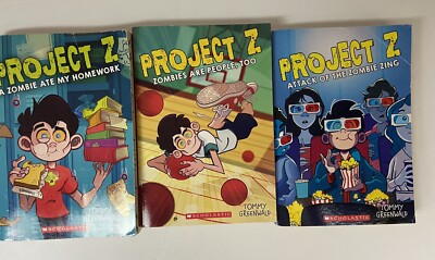 Project Z Zombie Children s book lot Of 3 Paperback Books 1,2,3.