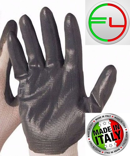 GUANTI DA LAVORO SPALMATI IN NITRILE COTONE 60 PAIA MISURA 10 - Foto 3 di 5