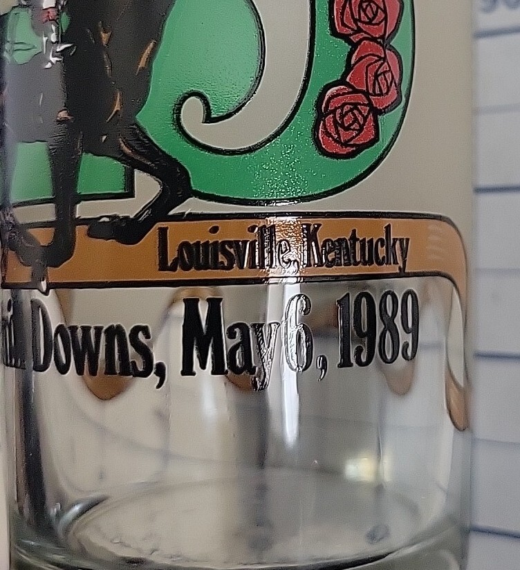 1989 Kentucky Derby Official Frosted Mint Julep Glass Churchill Downs