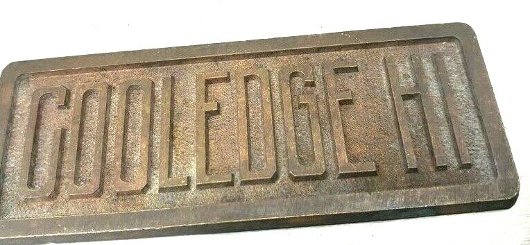 Rare antique cast iron Cooledge HI plate 