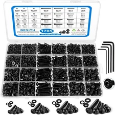 1680/1705 Pcs Machine Screw Assortment Kit, M2 M3 M4 M5 Metric Bolts and Nuts Ki