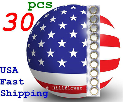 30 pcs X AG10 LR1130 389A LR54 G10 TT Bulk 1.5V 0% Hg Alkaline Battery