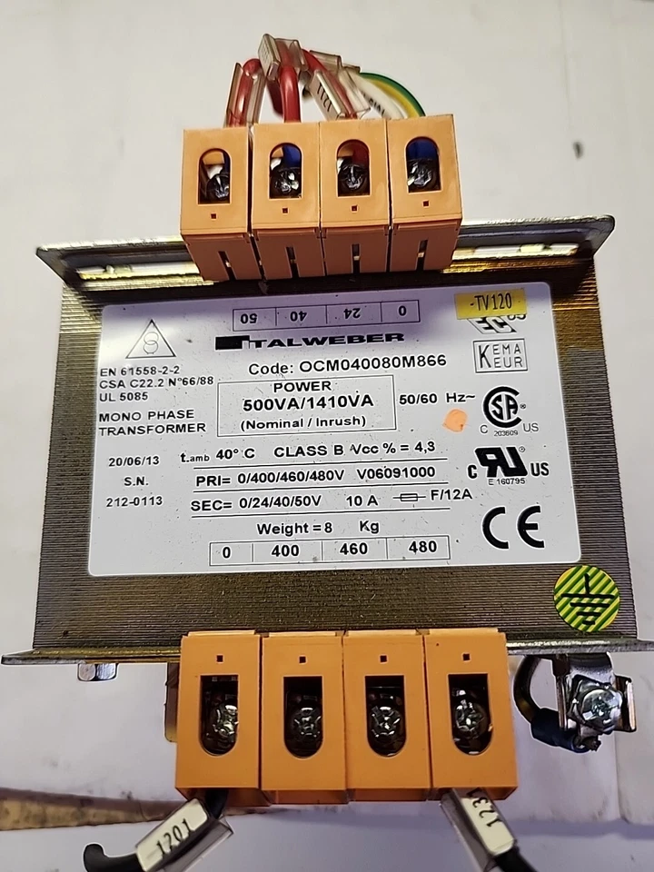 Transformador monofásico Talweber OCM0400809398 envío gratuito Foto 2 de 3