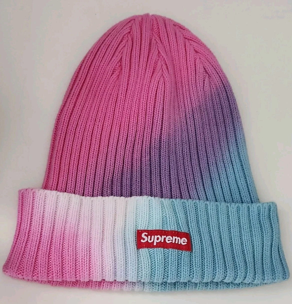 SS19 Supreme Teint Beanie Rose Tie Dye Chapeau Petite Boîte Logo Made In Korea