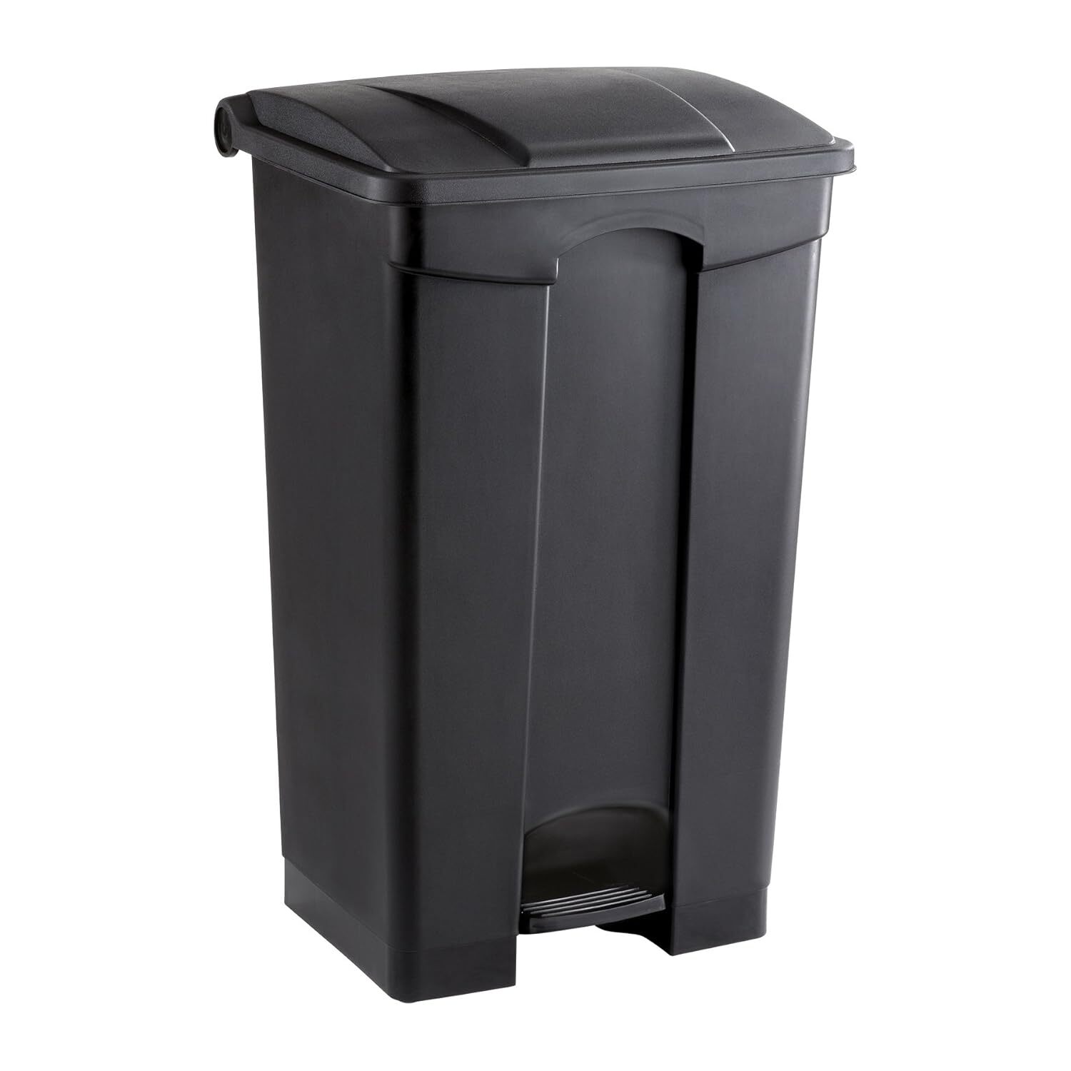 Heavy Duty Wheeled Plastic Garbage Can Bin with Lid, 45 Gallon Capacity