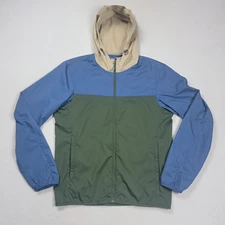 J.W. Anderson Uniqlo Windbreaker Jacket Men's Size XS Green Blue Packable Hooded
