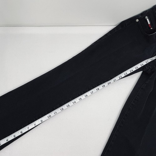 Tommy Hilfiger Black Jeans Sz 3 Junior Girls Straight Leg Y2K Preppy Vintage - Picture 7 of 11