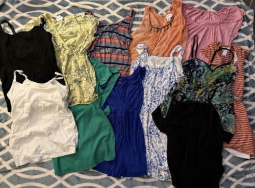 Women’s Maternity Clothes LOT Dresses Shirts Nursing Tanks Size S Or S/P