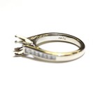 14k white gold .49ct VS G semi mount engagement ring 3.6g vintage size 4.5 — photo 3