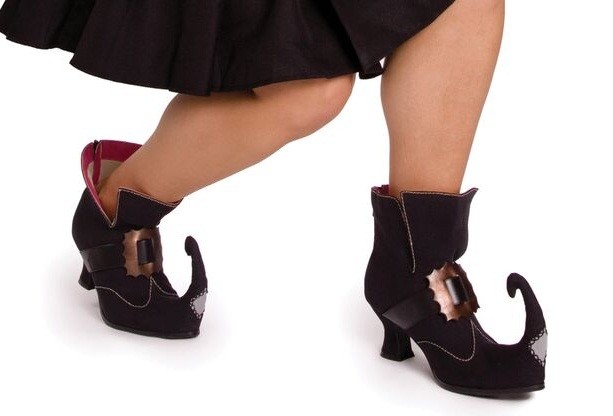 Witch Hocus Pocus Winifred Sanderson Curled Toe Costume Shoes