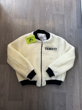 Fiorucci Bomber Jacket M/l 26ptp Shearling Lou Sherpa Fleece Chunky Genuine Bnwt