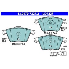 Satz Bremsbeläge Bremsklötze vorne für VW Scirocco 137 3 24598011