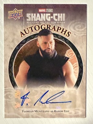 Florian Munteanu as Razor Fist 2022 Upper Deck Marvel Shang-Chi Auto Autograph