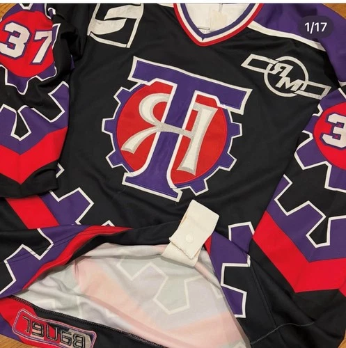 Game Worn Hockey Jersey Lokomotiv Torpedo Yaroslavl 1995 -1998 Rare BAUER 54