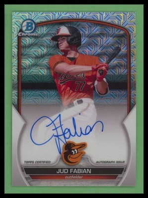 2023 Bowman Chrome Prospect Autographs Mojo Refractors #BMA-JF Jud Fabian