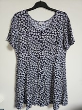 Vintage 90s New Look Ditsy Floral Blue Summer Dress Size 18